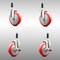 Service Caster 5 Inch 316SS Red Poly Swivel 7/8 Inch Expanding Stem Caster Brake SCC, 2PK SCC-SS316EX20S514-PPUBRED-2-TLB-2-78 - alternate 1